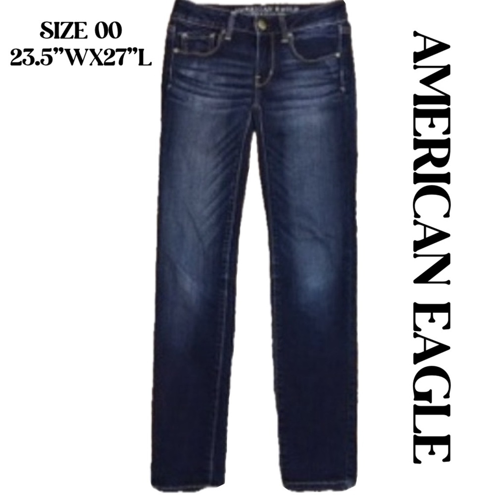 AMERICAN EAGLE NWOT JEANS SKINNY SHORT SIZE 00 23”WX32”L